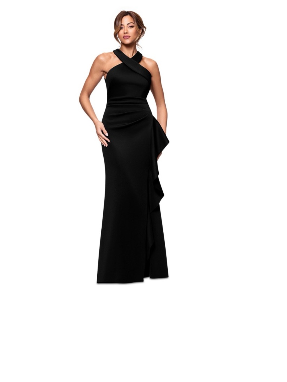Xscape  Cross-Halter Evening Gown 14P